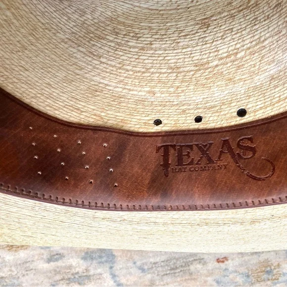 Texas Hat Co 30 Star Straw Hat Sz 7 1/8 - Picture 8 of 11